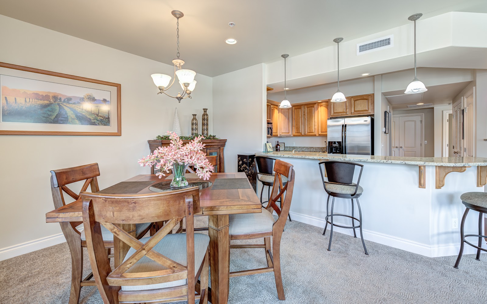 Kitchen and living room