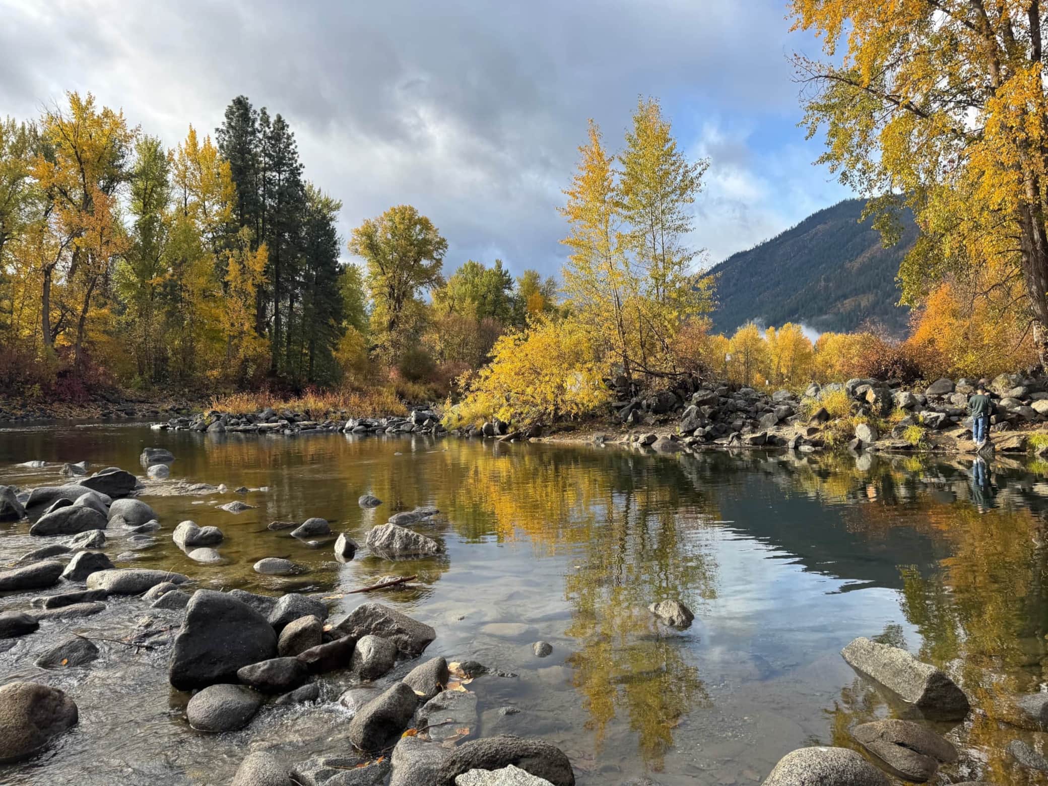 Autumn river view near Raven's Nest